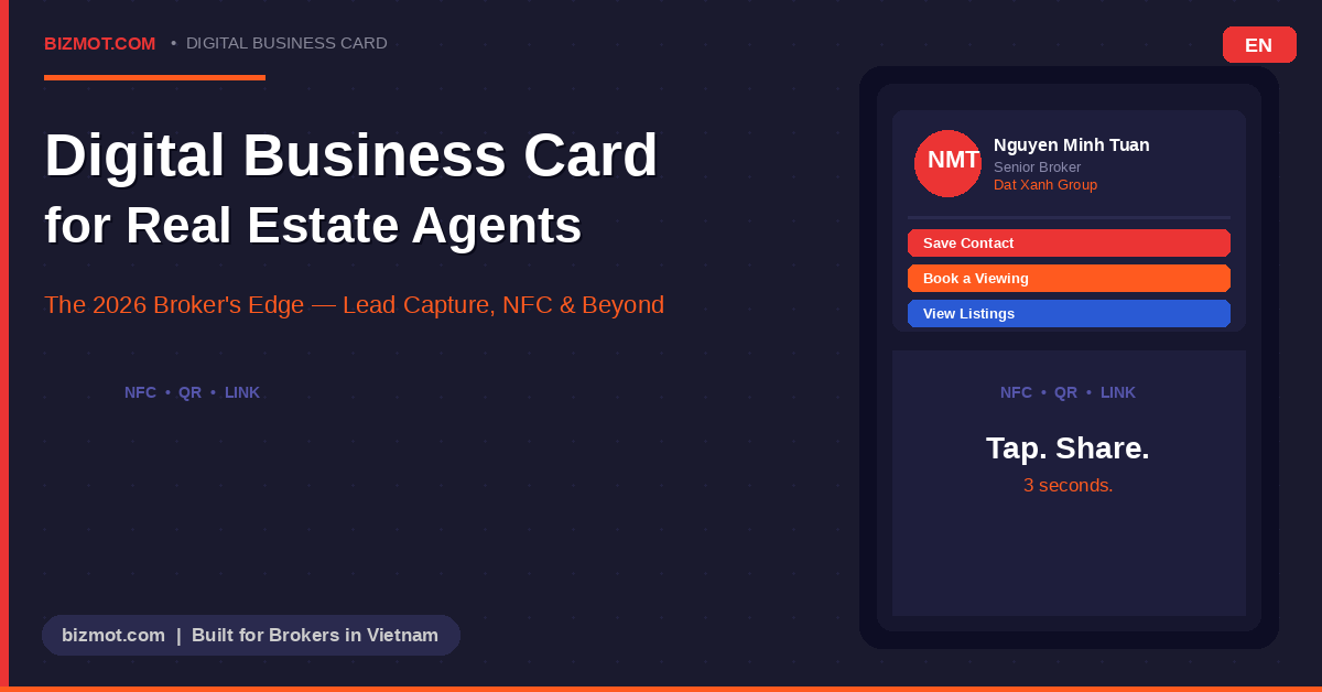 Digital Business Card for Real Estate Agents: The 2026 Broker's Edge